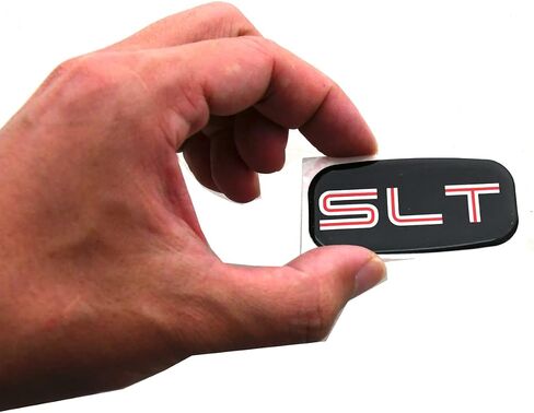 2Pcs SLT Cab Emblems 3D Badge Logo Roof Pillar Replacement for 99-07 Silverado Tahoe Suburban 15036134 Pickup Truck SUV (Chrome Red) in Saudi Arabia