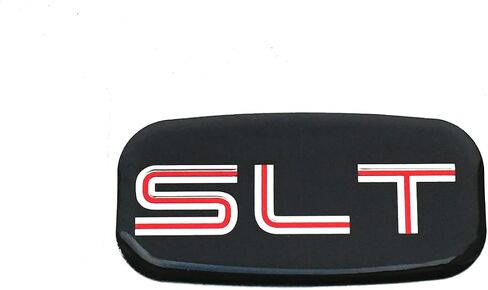 2Pcs SLT Cab Emblems 3D Badge Logo Roof Pillar Replacement for 99-07 Silverado Tahoe Suburban 15036134 Pickup Truck SUV (Chrome Red) in Saudi Arabia