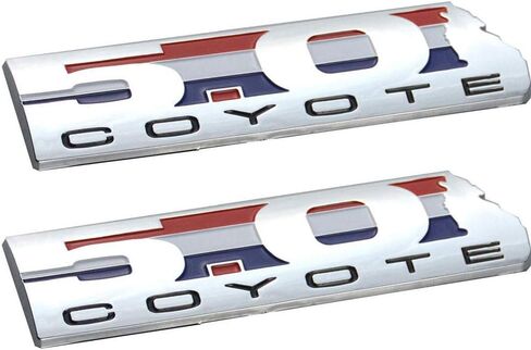 Coyote Engine V8 5.0L Howling Emblem Coyote Badge Emblem for EM2430 302 Boss GT F150 (2 pcs Silver) in Saudi Arabia