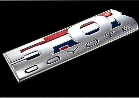 Coyote Engine V8 5.0L Howling Emblem Coyote Badge Emblem for EM2430 302 Boss GT F150 (2 pcs Silver) in Saudi Arabia