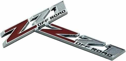 2pcs 5"" Z71 Off-Road Rear Trunk Emblems Door Side Sport Badge Replacement for Chevy (Black Red), EI-SilveCutom#2 in Saudi Arabia