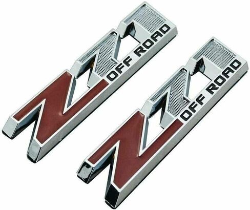 2pcs 5"" Z71 Off-Road Rear Trunk Emblems Door Side Sport Badge Replacement for Chevy (Black Red), EI-SilveCutom#2 in Saudi Arabia