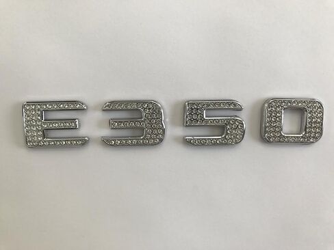 Ice Out E350 Trunk Fender Side Badge Silver Bling Ring Emblem With Genuine Austrian Crystal For Mercedes Benz in Saudi Arabia