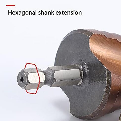 مجموعة لقم الثقب المتدرجة 3 قطع مترية مع حقيبة، ثقب مركزي تلقائي (4-12 مم/4-20 مم/4-32 مم)، ساق سداسية 1/4 بوصة تغيير سريع من الفولاذ المطلي بالتيتانيوم عالي السرعة للنحاس/الألومنيوم/الخشب/البلاستيك in Kuwait