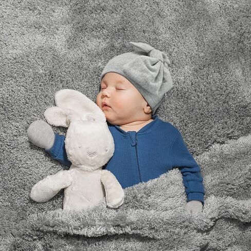 Baby Girl Hats with Bow and Mittens Set, Newborn Girl Hospital Hats with No-Scratch Mitts for Infant, Beanie Cap in Saudi Arabia