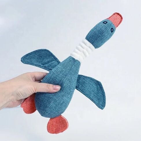 LL Goods - Top Indestructible Dog Toys: Brown Duck Plush Collection - Strong Toys for Aggressive Chewers, Long-Lasting Chews!, Grey in Saudi Arabia