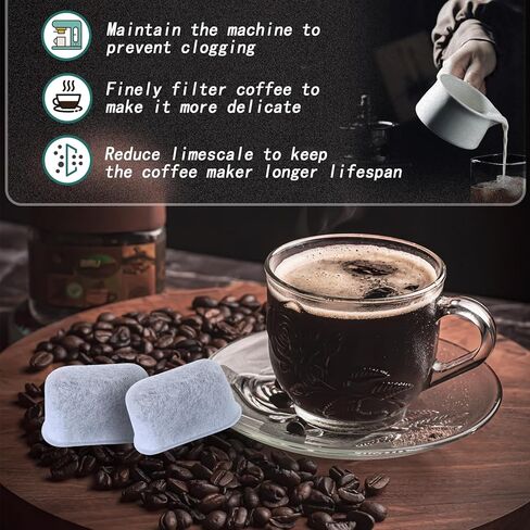 GeeRic 12 Pack Charcoal Water Filters Replacement Compatible with Cuisinart, Coffee Machine Coffee Filters in Kuwait