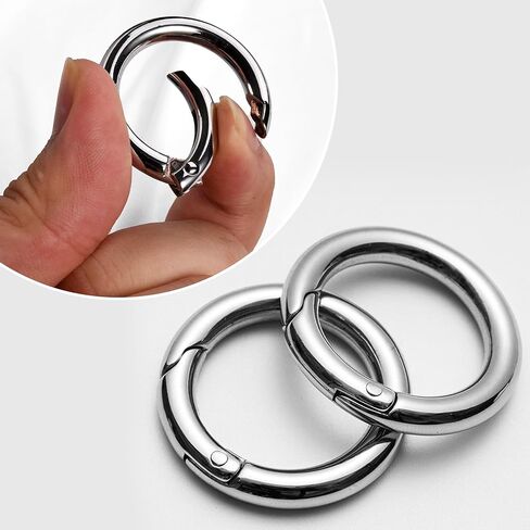 Keychain Trigger Buckle Kit Spring O Ring Round Circle Carabiner Hooks Clip, Spring Snap Keychain with Key Ring in Saudi Arabia