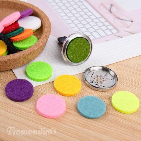 فرامندينو، موزع روائح الزيوت العطرية للعلاج بالسيارات، معطرات هواء السلحفاة، مشابك تزيين مع 10 وسادات لإعادة التعبئة in Kuwait