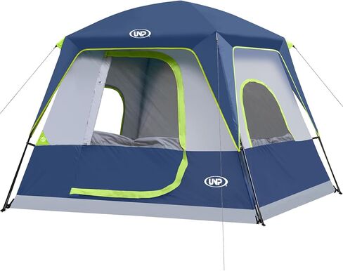 UNP 4-Person Tent, Portable Cabin Tent, Camping Tent 4-Person Easy Set Up, Waterproof with Top Rainfly for Outdoor Camping/Hiking in Saudi Arabia