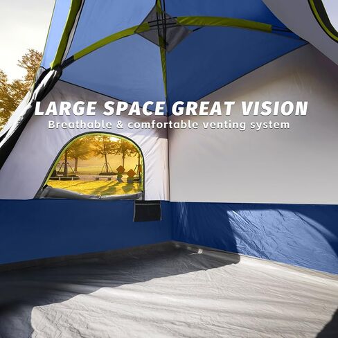 UNP 4-Person Tent, Portable Cabin Tent, Camping Tent 4-Person Easy Set Up, Waterproof with Top Rainfly for Outdoor Camping/Hiking in Saudi Arabia