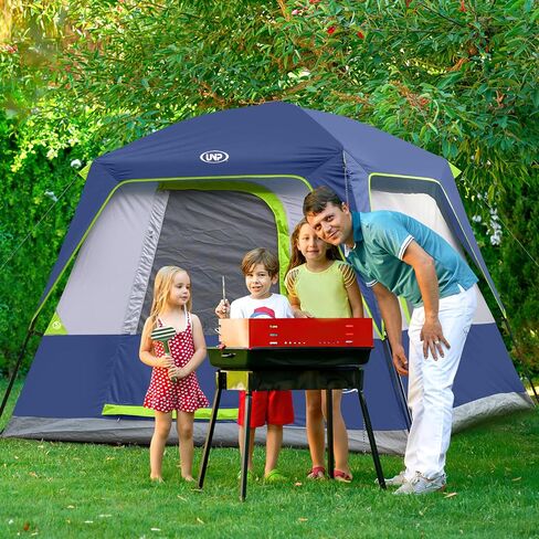 UNP 4-Person Tent, Portable Cabin Tent, Camping Tent 4-Person Easy Set Up, Waterproof with Top Rainfly for Outdoor Camping/Hiking in Saudi Arabia