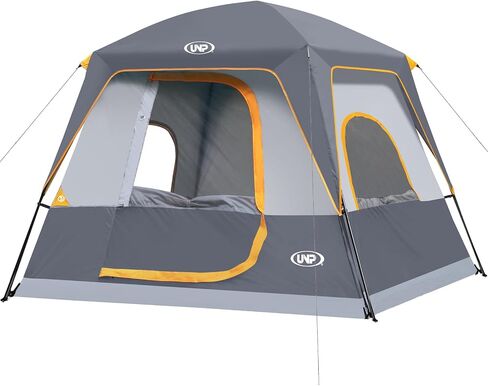 UNP 4-Person Tent, Portable Cabin Tent, Camping Tent 4-Person Easy Set Up, Waterproof with Top Rainfly for Outdoor Camping/Hiking in Saudi Arabia