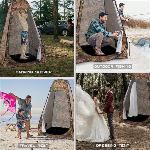 BRIAN & DANY Pop Up Shower Tent, Portable Privacy Camping Changing Tent, Camp Toilet Bathroom Pod with Rain Shelter & Windows, UPF 50+ & Waterproof, 47.2" x 47.2" x 74.8" in Saudi Arabia