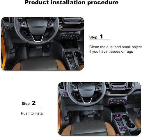 RT-TCZ Center Console Air Conditioner/Audio Volume/Gear Shift Switch Knob Cover & Headlight Knob Cover & 4WD Wheel Drive Knob Trim Cover Interior Accessories for Ford Bronco Sport 2021 2022,Black in Saudi Arabia