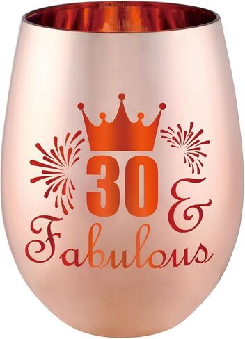 70 هدية رائعة من كأس النبيذ - هدايا عيد الميلاد السبعين للنساء - زينة عيد ميلاد عمرها 70 عامًا in Kuwait