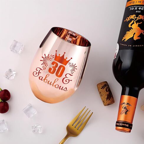 70 هدية رائعة من كأس النبيذ - هدايا عيد الميلاد السبعين للنساء - زينة عيد ميلاد عمرها 70 عامًا in Kuwait