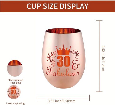 70 هدية رائعة من كأس النبيذ - هدايا عيد الميلاد السبعين للنساء - زينة عيد ميلاد عمرها 70 عامًا in Kuwait