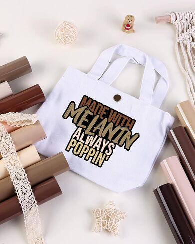 Melanin Heat Transfer Vinyl - 12 Pcs 12 X10 Skin Tone HTV Heat Transfer Vinyl Nude Brown Shade Color HTV Vinyl Barely Beige Tan HTV Iron on Vinyl for T-Shirts Compatible with Silhoutte Cameo in Kuwait