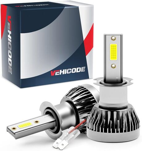 VEHICODE H3 LED لمبة كشاف ضوئي للضباب 6000K أبيض 12 فولت بديل بدون مروحة للسيارة (عبوتان) in Kuwait