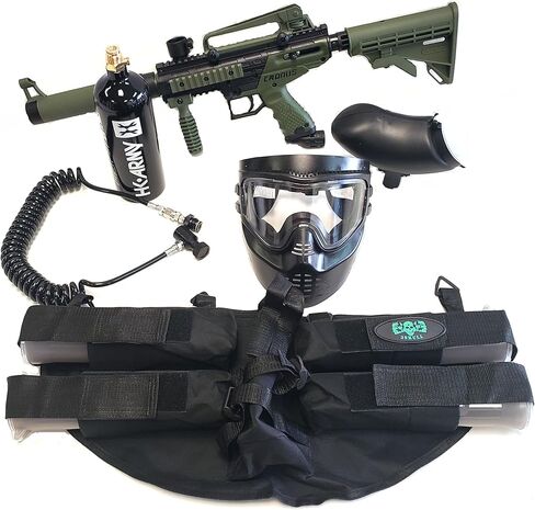 مجموعة مسدسات كرات الطلاء Tippmann Cronus التكتيكية Mega 4+1 مع مجموعة أقلام تحديد ملف عن بعد - زيتوني in Kuwait