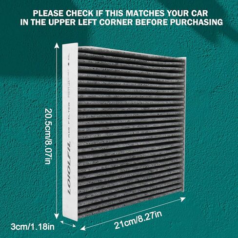 2 حزمة فلتر هواء المقصورة CF11182 CP182 بديل لـ Civic CR-V Clarity CR-Z Fit HR-V Insight Odyssey RDX TLX Honda Acura 880292-TF0-G01، مرشحات المقصورة مع الكربون المنشط in Kuwait