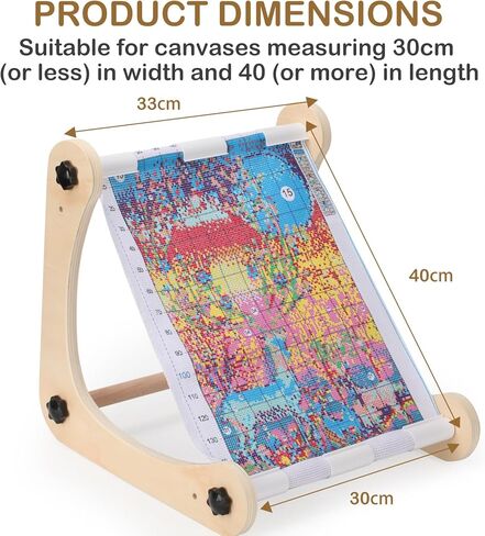 حامل تطريز قابل للتعديل - إطار تطريز ممتاز وحامل طوقي للغرز المتقاطعة للتطريز متعدد الاستخدامات - مثالي للغرز المتقاطعة والإبرة والخرز والتطريز والنسيج الصغير (30 سم) in Kuwait