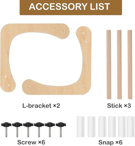 حامل تطريز قابل للتعديل - إطار تطريز ممتاز وحامل طوقي للغرز المتقاطعة للتطريز متعدد الاستخدامات - مثالي للغرز المتقاطعة والإبرة والخرز والتطريز والنسيج الصغير (30 سم) in Kuwait