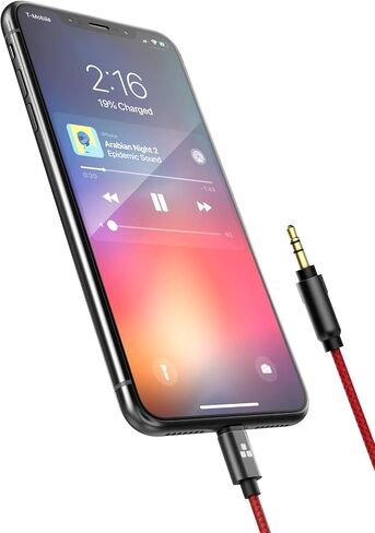 (معتمد من Apple MFI) كابل iPhone Aux Lightning إلى ذكر 3.5 مم (وصلة صوت iPhone إلى مقبس السيارة، سماعات الرأس ومكبرات الصوت) (رمادي) in Kuwait