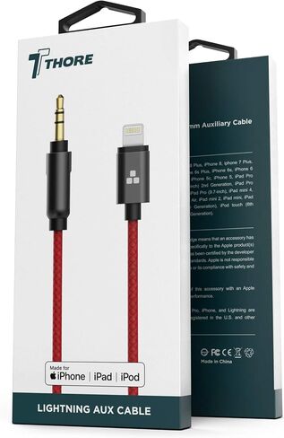 (معتمد من Apple MFI) كابل iPhone Aux Lightning إلى ذكر 3.5 مم (وصلة صوت iPhone إلى مقبس السيارة، سماعات الرأس ومكبرات الصوت) (رمادي) in Kuwait