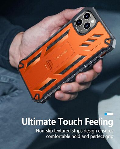 FNTCASE for iPhone 11 Pro Max Case with Built-in Screen Protector Black in Saudi Arabia