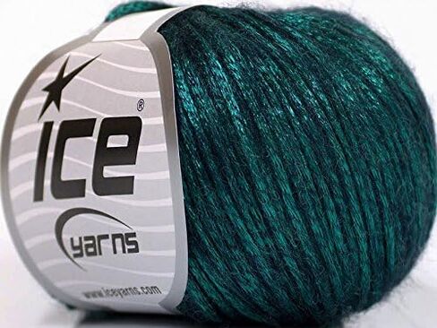 Ice Yarns Rock Star, Metallic Shine, Merino Wool Acrylic Polyamide Blend Yarn, 50 Gram (1.76 Ounces) 125 Yards (115 Meters) 4 Balls (Gold, Pink - 51553) in Saudi Arabia