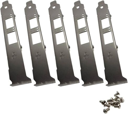 5pcs Full Height Bracket with Screws Replacement for Intel X520-SR2 X520-LR2 E10G42BTDA X520-DA2 JL82599ES E33052003 E10G42BFSR X710DA2 in Kuwait