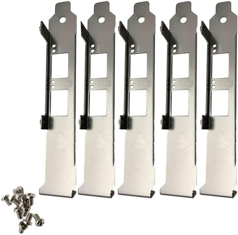 5pcs Full Height Bracket with Screws Replacement for Intel X520-SR2 X520-LR2 E10G42BTDA X520-DA2 JL82599ES E33052003 E10G42BFSR X710DA2 in Kuwait