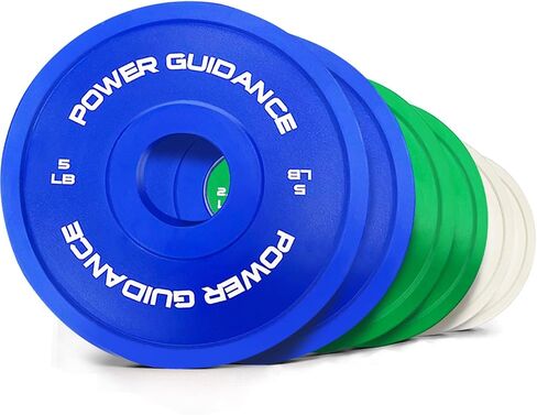 POWER GUIDANCE Change Plates Fractional Weight Plates, 2" Rubber Plates with Color Coded, Olympic Bumper Plates for Starting Strength Progressive Overload Training in Saudi Arabia