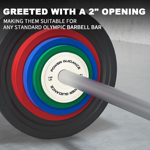 POWER GUIDANCE Change Plates Fractional Weight Plates, 2" Rubber Plates with Color Coded, Olympic Bumper Plates for Starting Strength Progressive Overload Training in Saudi Arabia