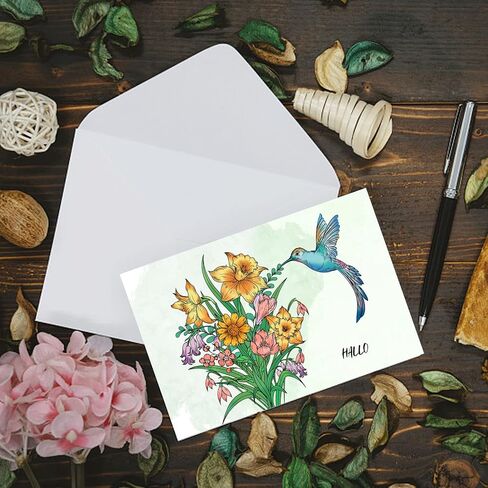 GLOBLELAND Hummingbird and Flowers Background Clear Stamp Flowers and Birds Transparent Silicone Stamp Daffodils Rubber Stamp for Scrapbook Journal Card Making 4.3 x 6.3 x 0.1 Inch in Saudi Arabia