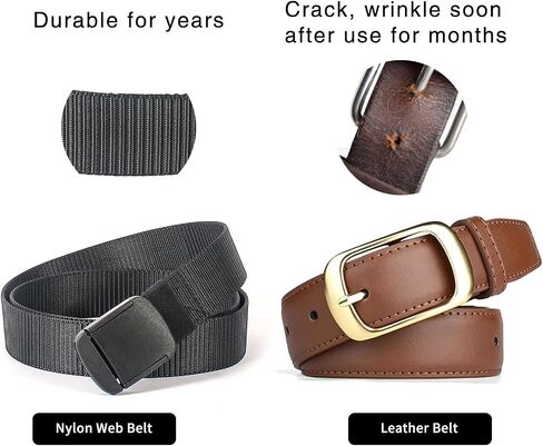 Men's Military Tactical Plastic Buckle Belt 1.5 Inch Nylon Web Belt No Holes Full Adjustable in Saudi Arabia