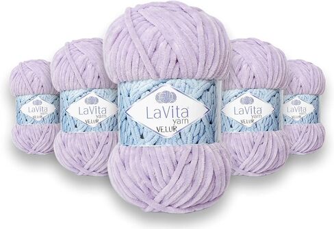 VELUR Hand Knitting Yarn, 5-Pieces Pack, 100% Micro Polyester Sports Yarn, 1 Ball 100 gr, 120 mt (7119) in Saudi Arabia