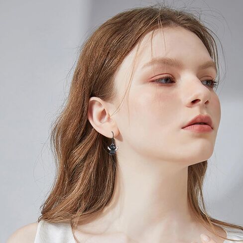 أقراط القطة السوداء للنساء من الفضة الاسترليني القطة السوداء مع الجناح أقراط متدلية على شكل قطة سوداء قوطية مجوهرات القطة هدايا لمحبي القطط للفتيات in Kuwait