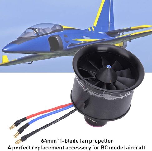 Life EDF 64mm 11-Blade Fan Propeller Tube with Brushless Motor for RC Remote Control Model Aircraft/Drone Accessories in Saudi Arabia