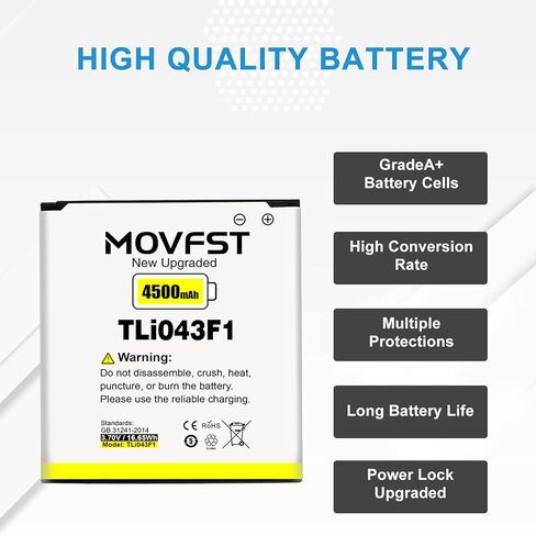 بطارية بديلة TLi043F1 لجهاز Alcatel Linkzone 2 Wi-Fi Hotspot، بطارية قابلة لإعادة الشحن بسعة 4500 مللي أمبير MW43TM21 in Kuwait