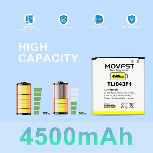 بطارية بديلة TLi043F1 لجهاز Alcatel Linkzone 2 Wi-Fi Hotspot، بطارية قابلة لإعادة الشحن بسعة 4500 مللي أمبير MW43TM21 in Kuwait