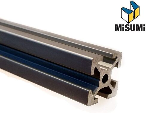Silver Aluminum Extrusion 48" (1220 mm) Clear Anodize Misumi Series 5 (20mm x 20mm) - Compatible with All 5 Series Fasteners and Accessories - Infinitely Adjustable for Fast Prototyping - 4 Pack in Saudi Arabia
