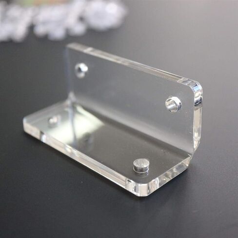 4 x V2, 5mm thickness, Angled L Brackets, Polished Clear Transparent Acrylic + 20x M5 Bolts, Clear Right Angle Bracket, Corner in Saudi Arabia