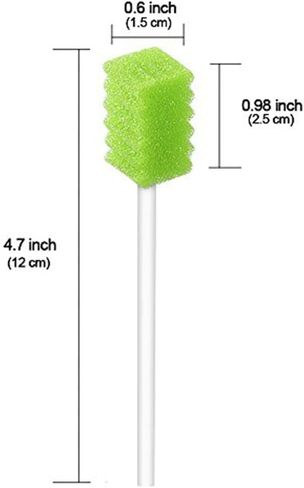 (50 Pack) Disposable Oral Swabs, Sterile Dental Sponge Swabsticks Unflavored for Mouth & Gum Cleaning in Saudi Arabia