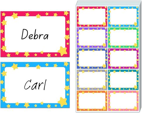 200 Pieces - Name Tags for Kids, Fun Party Classroom Name Tag Stickers Labels - 10 Colors in Saudi Arabia