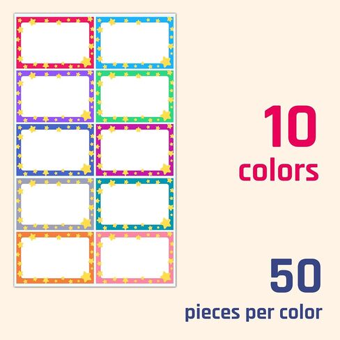 200 Pieces - Name Tags for Kids, Fun Party Classroom Name Tag Stickers Labels - 10 Colors in Saudi Arabia