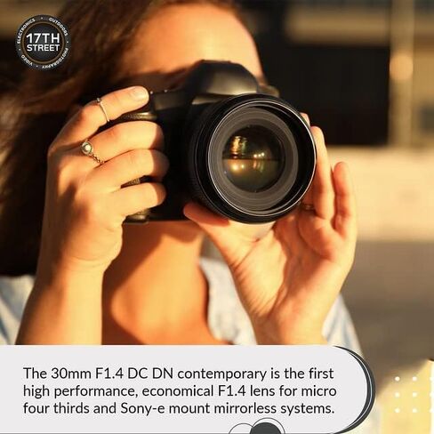 عدسة سيجما 30 مم f/1.4 DC DN المعاصرة لـ Micro Four Thirds | عنصران غير كرويين، غشاء مستدير ذو 9 شفرات، فلتر حماية من الأشعة فوق البنفسجية مقاس 52 مم من Tiffen، وبطاقة ذاكرة Extreme PRO سعة 64 جيجابايت، وحقيبة كاميرا Waith in Saudi Arabia