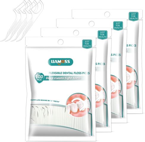 Dental Floss Picks Dispenser-Automatic Pop Out Design 108 Count Professional Flossers-Perfect Tools for Oral Care-Perfect Against Tooth Decay in Saudi Arabia